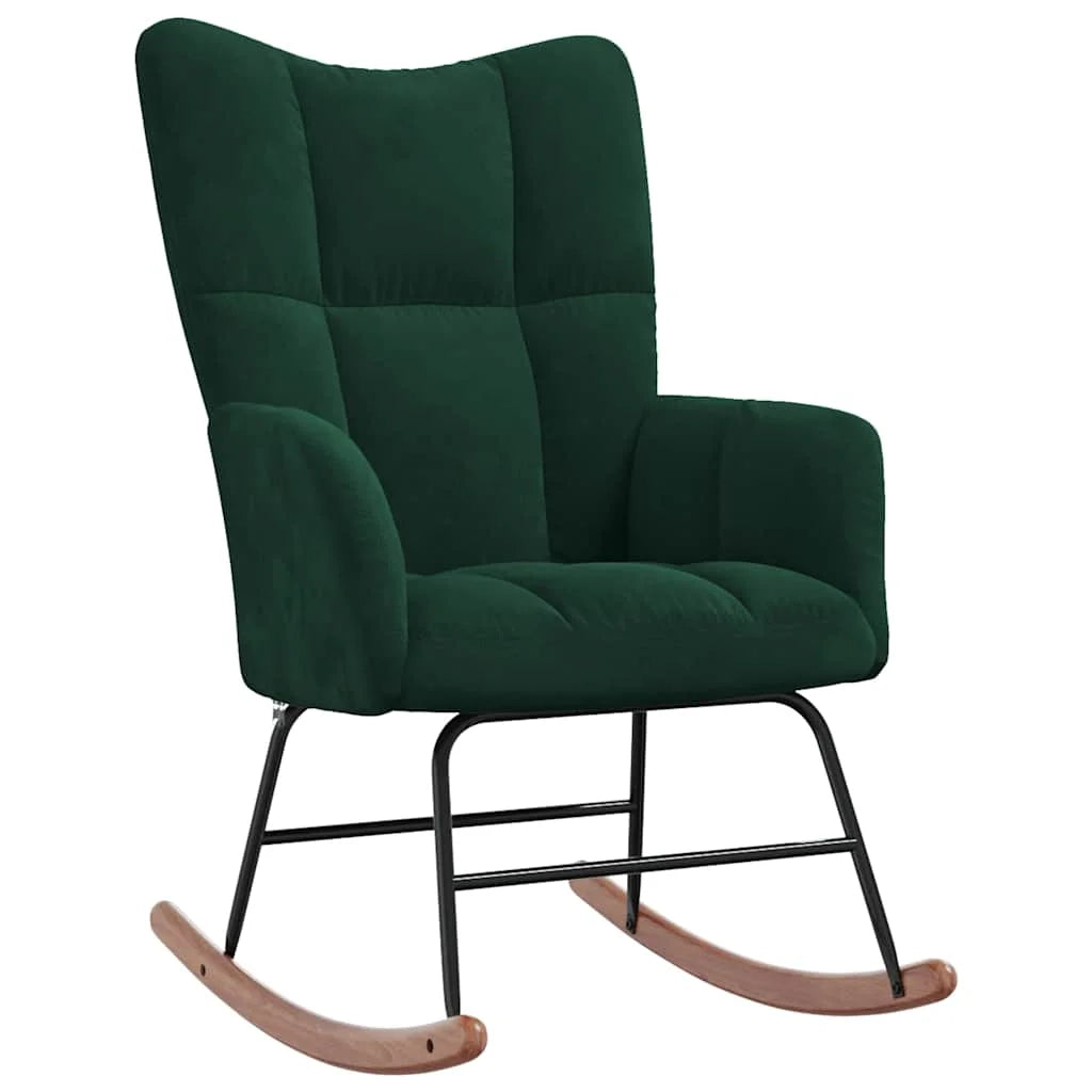MOLVIK – Rocking Chair Velours Rembourré Ultra Confortable
