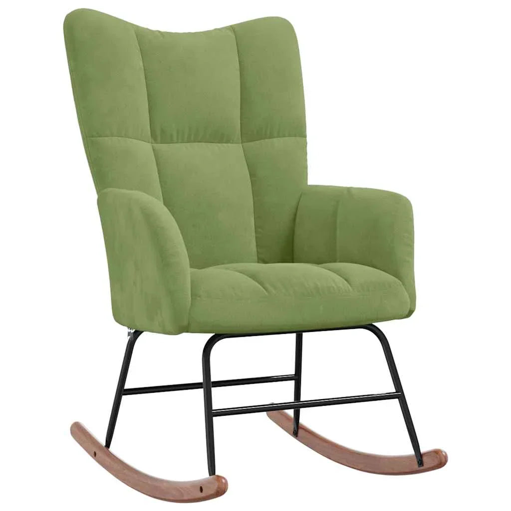MOLVIK – Rocking Chair Velours Rembourré Ultra Confortable