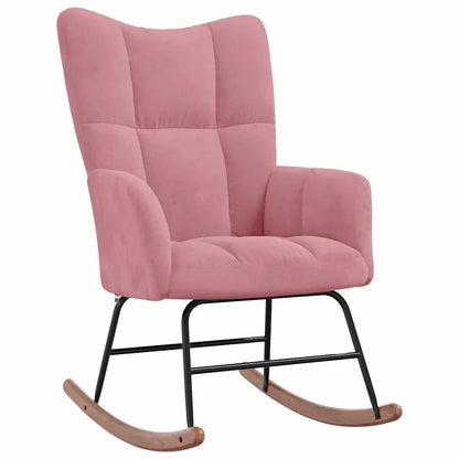 MOLVIK – Rocking Chair Velours Rembourré Ultra Confortable