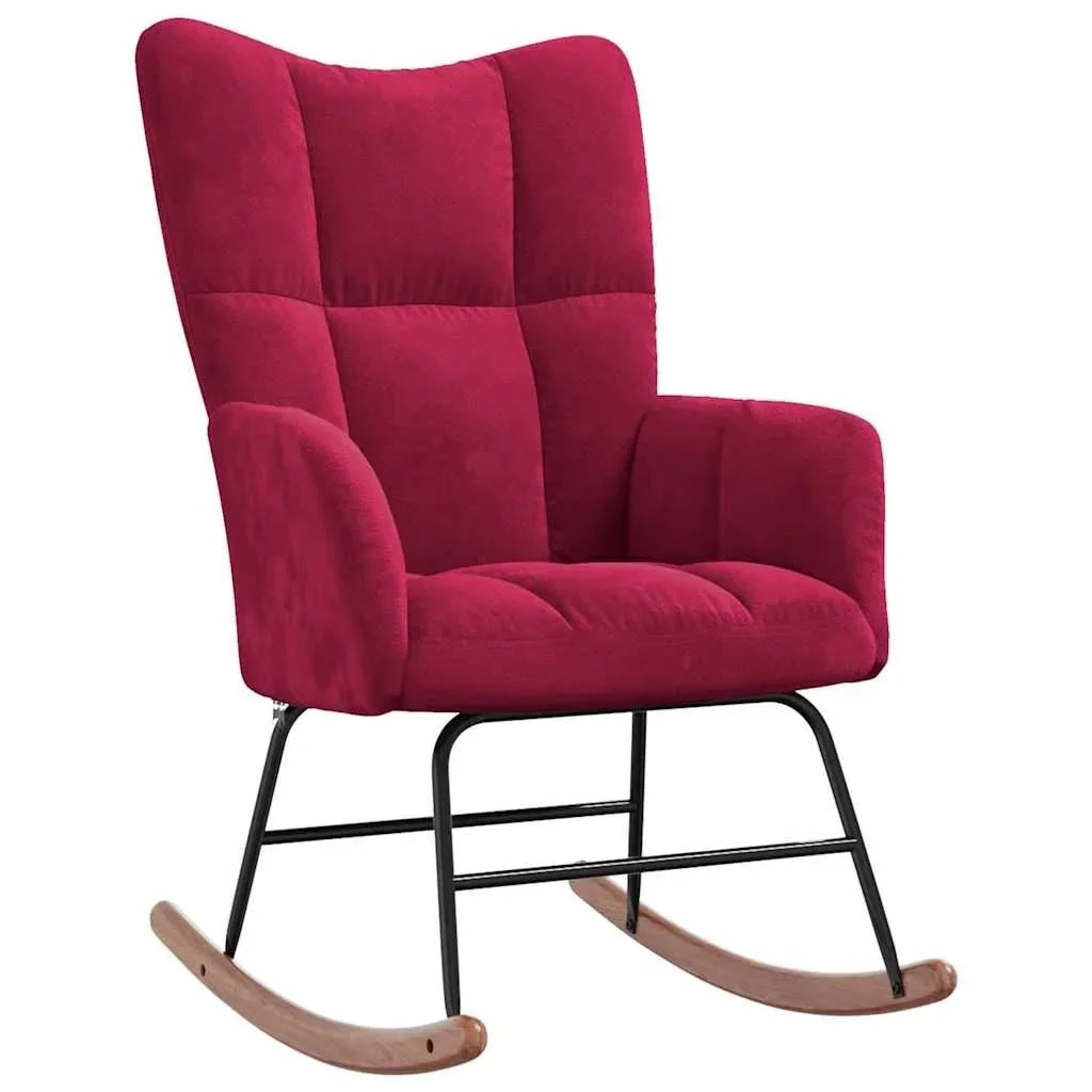 MOLVIK – Rocking Chair Velours Rembourré Ultra Confortable