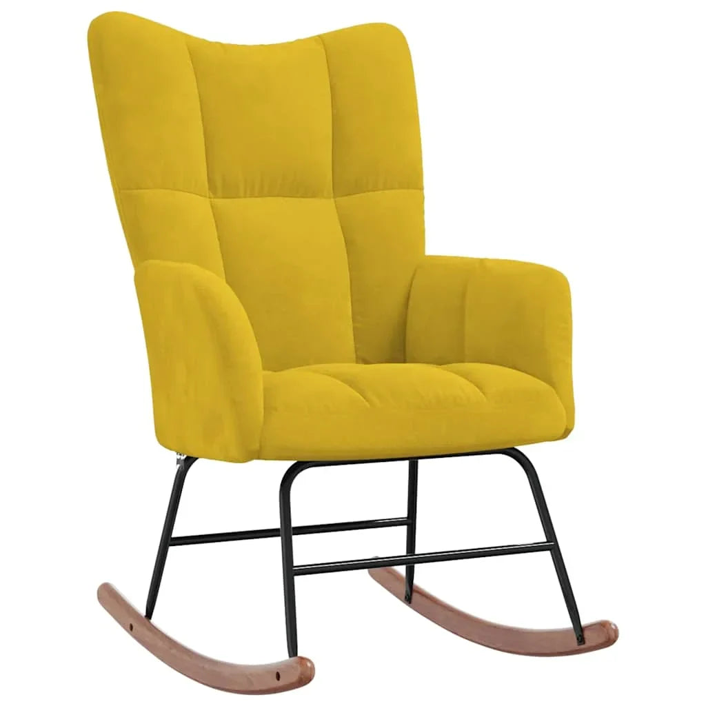 MOLVIK – Rocking Chair Velours Rembourré Ultra Confortable