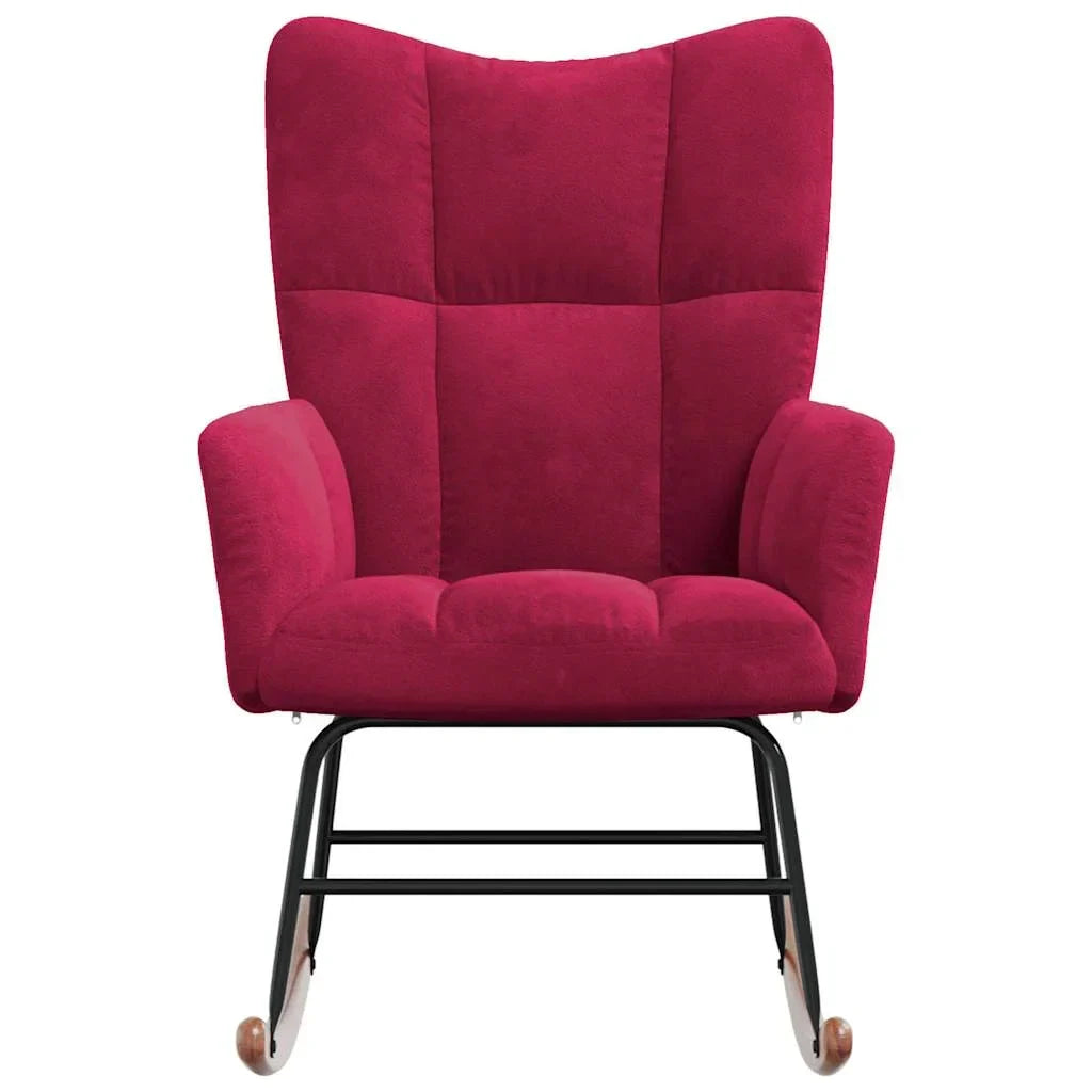 MOLVIK – Rocking Chair Velours Rembourré Ultra Confortable