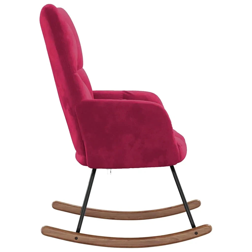 MOLVIK – Rocking Chair Velours Rembourré Ultra Confortable