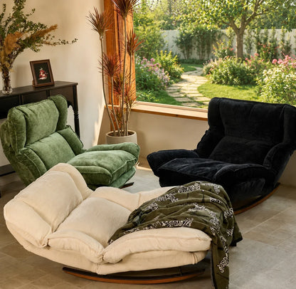 BERGEN - Rocking Chair Paresseux Inclinable Doux