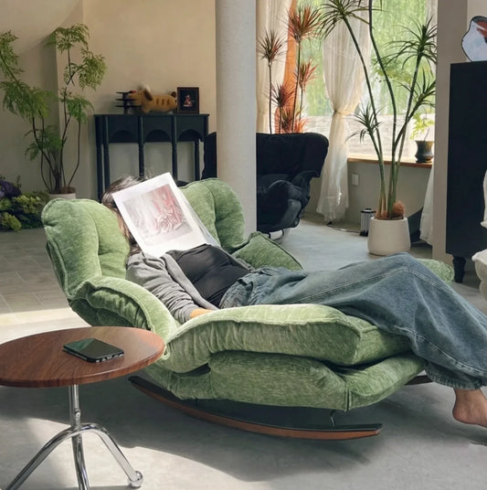 BERGEN - Rocking Chair Paresseux Inclinable Doux
