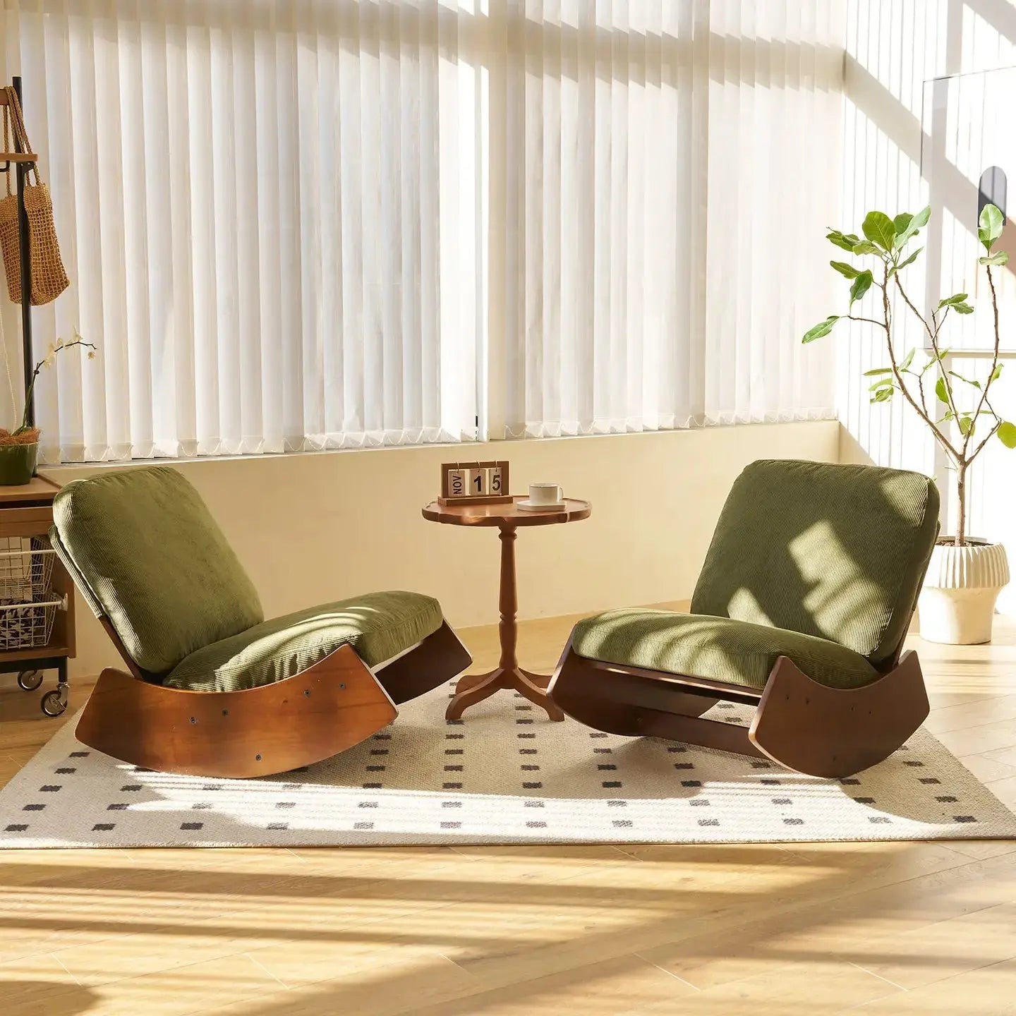 KANOA CHAIR – Rocking Chair Rétro Velours