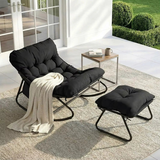 EDEN - Rocking Chair Extérieur Coussin Imperméable