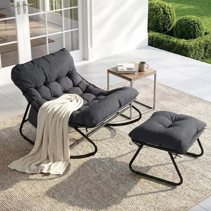 EDEN - Rocking Chair Extérieur Coussin Imperméable