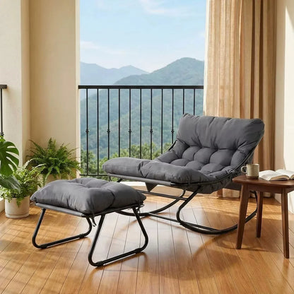 EDEN - Rocking Chair Extérieur Coussin Imperméable