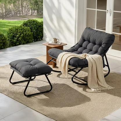 EDEN - Rocking Chair Extérieur Coussin Imperméable