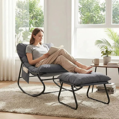 EDEN - Rocking Chair Extérieur Coussin Imperméable
