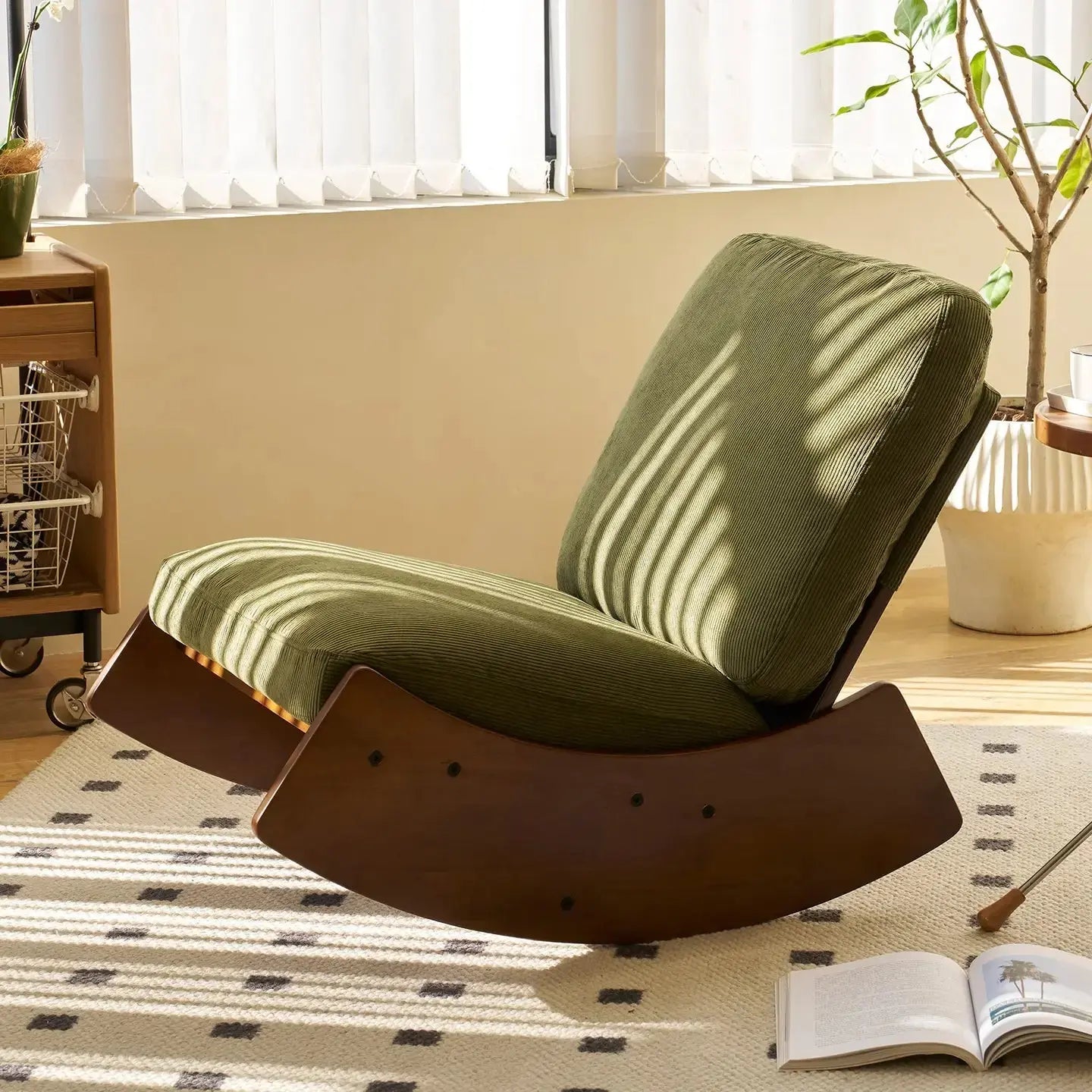 KANOA CHAIR – Rocking Chair Rétro Velours